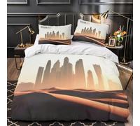 TNSGHAVED Vista aérea con dron Funda de Edredón 3 Piezas Suave Diseño 3D Cremallera Oculta con Fundas de Almohada Transpirable Diseño Minimalista Moderno Funda Edredon for niños Super King（260x220cm）