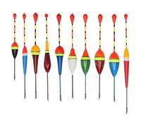 TNSLAND 10 Piezas Boyas de Pesca Flotadores de Pesca Boya de Pesca para Especies de Peces de Diferentes Tamaños para Piscina, Pesca Salvaje, Lago, Pesca en el Mar (0.6g/0.8g/1.2g/2.0g/2.5g/3g/4.5g)