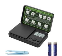 TNSLAND 100g/0,01g Báscula de Precisión con Pinzas, Digital Mini Tanas de Gramos con 7 Unidades, Bascula Precision con Pantalla Lcd, Función Tara y Conteo, Gramera para Joyas de Oro Diamante