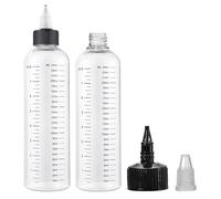 TNSLAND 2 botella dosificador transparente 230 ml, aplicador de aceite para el cabello