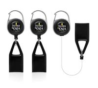 TNSLAND 3 llaveros para mecheros, gracioso, soporte para mechero, con cuerda, retráctil, para mecheros, color negro