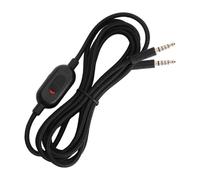 TNSLAND Cable para Auriculares Gaming 2M, Negro - Cable de Reemplazo Flexible 3,5mm, Compatible con Auriculares Logitech G Pro X, G433, G233 y Otros Cascos Gaming con Control de Volumen Integrado