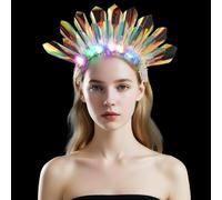 TNSLAND Diadema Luminosa Mujer LED, Corona LED para Fiesta y Discoteca, Diadema LED con Tres Modos de Luz, Accesorio Luminoso para Carnaval Nochevieja Festival, Regalo Ideal Novia, Hermana Mejor Amiga