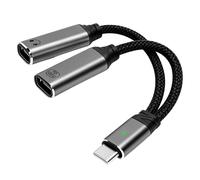TNSLAND Divisor USB C, distribuidor USB C, divisor USB C 1 a 2, divisor USB tipo C y cable para auriculares, adaptador con Pd 100 W Fast Charging para Smartphone Tablet para iPhone 17, para Samsung