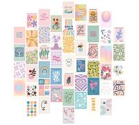 TNSLAND Juego de 50 piezas de collage de pared Boho Aesthetic Pictures, colección de fotos melocotón, decoración para dormitorio para niñas, adolescentes, vintage, naranja, bohemio, póster pequeño