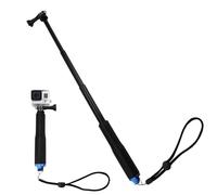 TNSLAND Palo telescópico para Gopro, selfie Stick Action Cam, 19 barras de extensión monopié para GoPro Hero 12/11/10/9/8/7, DJI Osmo Action, Black SJCAM Xiaomi Cam Insta360