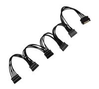 TNSLAND SATA Power Splitter SATA Splitter Cable Divisor de 1 Enchufe a 5 Tomas (SAC1-5) Adaptador para Discos Duros, Unidades ópticas, SSD y HDD