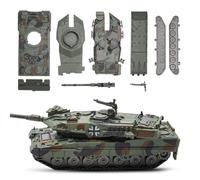 TNSLAND Tanques de Juguetes Leopardo 2A7 Modelos de Tanques Modelos Militares Vehículo Blindado Componer Juguetes de Bloques Tank Model Toy Regalo Adecuado para Unisexo y Entusiastas Militares