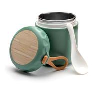 TNSLAND Termo para Comida 400ml, Termo Solidos Bebe con Cuchara, Termo Bebe Solidos con Correa para la Muñeca, Termo Papillero Bebe Acero Inoxidable Termo Comida Caliente Bebe para Sopas Yogur Helado