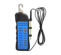 TNSLAND Valla eléctrica comprobador de voltaje digital, 2000-12000 V, con 8 luces indicadoras de neón/valla de pasto portátil, dispositivo de prueba para solución de problemas en granjas