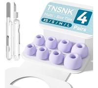 TNSNK 4 pares de tapones de repuesto para Airpods Pro 2nd/1st Gen con orificio de reducción de ruido, antideslizantes para Airpods Pro 2 puntas de silicona con kit de limpieza y organizador (lila