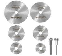 TNSRAY 8 Piezas de Ruedas de Corte para Dremel, Mini Hojas de Sierra Circular HSS, Discos de Corte, Hojas de Sierra Circular HSS,Mini Herramientas de Corte para Cortar Madera,plástico,Fibra de Vidrio