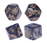 TNSRAY Conjunto de 4 Dados para coquetear, Juegos Divertidos para Adultos con Dados de Sexo, Juego para Fiestas románticas, Juegos de Dados, Juego de Amor Sexy con Dados de Sexo romántico