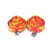 TNTGEBFVBG Cinta De Manillar Moto Llegada Cómoda Correa Con Asa Para Ciclismo Cinta Para Manillar De Bicicleta Carretera Envoltura 1,95 M 30 * 2,5mm Barra 2 Enchufes(Black Orange)