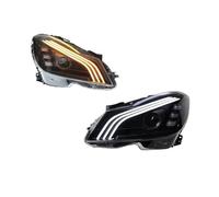 TNTGEBFVBG Conjunto de faro delantero Para Benz Clase C W204 2011-2014 Conjuntos De Faros LED Coche Antiniebla DRL Lámpara Señal Giro Freno Juego Faros Principales(Xenon)
