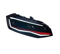 TNTGEBFVBG Conjunto de faro delantero Para VW Para Polo Plus 2019-2024 Conjuntos De Faros LED Coche Antiniebla DRL Lámpara Señal Giro Freno Juego Faros Principales(1 set red)