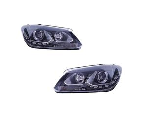 TNTGEBFVBG Conjunto de faro delantero Para VW Para Touran 2011-2015 Conjuntos De Faros LED Coche Antiniebla DRL Lámpara Señal Giro Freno Juego Faros Principales