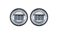 TNTGEBFVBG Faro 7 Pulgadas Moto 4-1/2 "4,5 Pulgadas 30W LED Luces Antiniebla Proyector Auxiliar Moto Faro Motocicleta Luz Lámpara(Chrome)