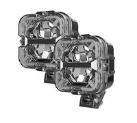 TNTGEBFVBG Faro 7 Pulgadas Moto Barra De Luz Led Obra Para Coche 60W Foco 12v Con Luces Conducción DRL Ámbar Para Tractores Barcos Todoterreno 4x4 SUV ATV(1pair A)
