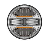 TNTGEBFVBG Faro 7 Pulgadas Moto Faro Redondo Universal Para Motocicleta Para Sportster Cafe Racer Faro DRL Amarillo De 5,75 Pulgadas Para Moto(C)