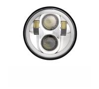 TNTGEBFVBG Faro 7 Pulgadas Moto Para Dyna Para Sportster Para Softail Indian Scout 5 3/4 Pulgadas. 75 "faro LED Para Motocicleta DRL Señal De Giro Faro Para Moto(40w Sliver)