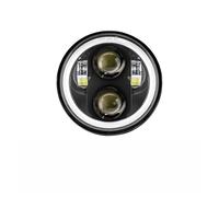 TNTGEBFVBG Faro 7 Pulgadas Moto Para Dyna Para Sportster Para Softail Indian Scout 5 3/4 Pulgadas. 75 "faro LED Para Motocicleta DRL Señal De Giro Faro Para Moto(40w balck)