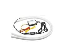 TNTGEBFVBG Faros Angel Eyes para coche Luz LED Conducción Diurna DRL 12V Para Coche Control Por Aplicación Sinfonía RGB Flexible Señal Giro Fluctuante Tira Faro Faro ojos de ángel(45cm)