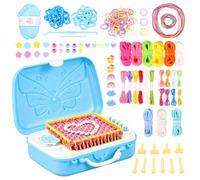 TNTGMG Kit de construcción de telar, 384 piezas, juego de manualidades para niños y adultos con herramientas (azul)
