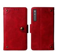 Tnviud Genuino Cuero Funda Carcasa Protección De Piel para Onyx Boox Palma 2 Pro 6.13" Flip Folio Billetera Cover Case (Rojo)