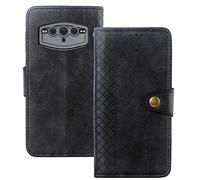 Tnviud Premium Carcasa Proteccion Cuero Case para DOOGEE V30 5G / V30t / S100 6.58" Soporte Funda Caso Flip Billetera TPU Silicona Teléfono Cover Etui (Negro)