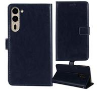 Tnviud Soporte Funda Carcasa Protección De Piel para Fujitsu Arrows We2 Plus F-51E 6.6" Flip Folio Billetera PU Cuero Cover Book Wallet Leather Case (Azul Oscuro)