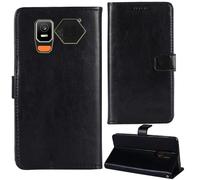 Tnviud Soporte Funda Carcasa Protección De Piel para Hammer H Horizon LTE 2.8" Flip Folio Billetera PU Cuero Cover Book Wallet Leather Case (Negro)