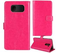 Tnviud Soporte Funda Carcasa Protección De Piel para Maxcom Comfort MM461 1.8" Flip Folio Billetera PU Cuero Cover Book Wallet Leather Case (Rosa)