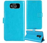 Tnviud Soporte Funda Carcasa Protección De Piel para Maxcom MM720 2.2" Flip Folio Billetera PU Cuero Cover Book Wallet Leather Case (Azul)