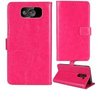 Tnviud Soporte Funda Carcasa Protección De Piel para Maxcom MM720 2.2" Flip Folio Billetera PU Cuero Cover Book Wallet Leather Case (Rosa)