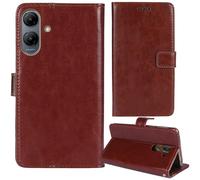 Tnviud Soporte Funda Carcasa Protección De Piel para Symphony MAX 30 6.56" Flip Folio Billetera PU Cuero Cover Book Wallet Leather Case (Marrón)