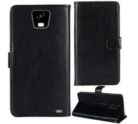 Tnviud Soporte Funda Carcasa Protección De Piel para Vasco Translator Q1 3.54" Flip Folio Billetera PU Cuero Cover Book Wallet Leather Case (Negro)
