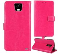 Tnviud Soporte Funda Carcasa Protección De Piel para Vasco Translator Q1 3.54" Flip Folio Billetera PU Cuero Cover Book Wallet Leather Case (Rosa)