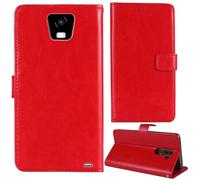 Tnviud Soporte Funda Carcasa Protección De Piel para Vasco Translator Q1 3.54" Flip Folio Billetera PU Cuero Cover Book Wallet Leather Case (Rojo)