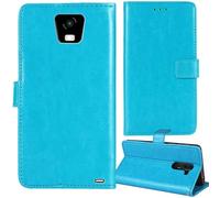 Tnviud Soporte Funda Carcasa Protección De Piel para Vasco Translator Q1 3.54" Flip Folio Billetera PU Cuero Cover Book Wallet Leather Case (Azul)