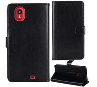 Tnviud Soporte Funda Carcasa Protección De Piel para Vasco Translator V4 5" Flip Folio Billetera PU Cuero Cover Book Wallet Leather Case (Negro)
