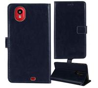 Tnviud Soporte Funda Carcasa Protección De Piel para Vasco Translator V4 5" Flip Folio Billetera PU Cuero Cover Book Wallet Leather Case (Azul Oscuro)