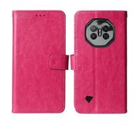 Tnviud Soporte Funda Carcasa Protección De TPU Silicona Piel para DOOGEE Fire 3 MAX 4G 5.5" Flip Folio Billetera PU Cuero Cover Book Wallet Leather Case (Rosa)