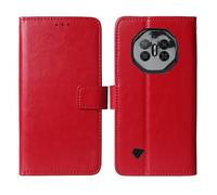 Tnviud Soporte Funda Carcasa Protección De TPU Silicona Piel para DOOGEE Fire 3 MAX 4G 5.5" Flip Folio Billetera PU Cuero Cover Book Wallet Leather Case (Rojo)