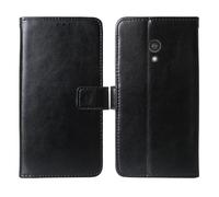 Tnviud Soporte Funda Carcasa Protección TPU Silicona De Piel para Nokia 3210 2024 2.4" Flip Folio Billetera PU Cuero Cover Book Wallet Leather Case (Negro)