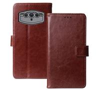 Tnviud Soporte Funda Carcasa TPU Silicona Protección De Piel para DOOGEE V30 5G / V30T 6.58" Flip Folio Billetera PU Cuero Cover Book Wallet Leather Case (Marrón)