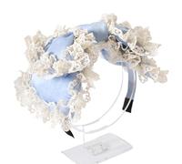 Tnxpumi Lolita Maid - Diadema de encaje para mujer, tocado de encaje para muñeca KC, tocado de cosplay (azul)
