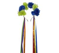 Tnxpumi Tocado de flores arcoíris para Halloween, Navidad, fiesta, multicolor, diadema para mujer (2#)
