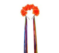 Tnxpumi Tocado de flores arcoíris para Halloween, Navidad, fiesta, multicolor, diadema para mujer (6#)