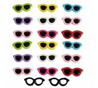 Tnyvm 20 mini dijes de resina para gafas de sol, adornos 3D de parte trasera plana para fundas de teléfono, álbumes de recortes, arte de uñas, accesorios de bricolaje